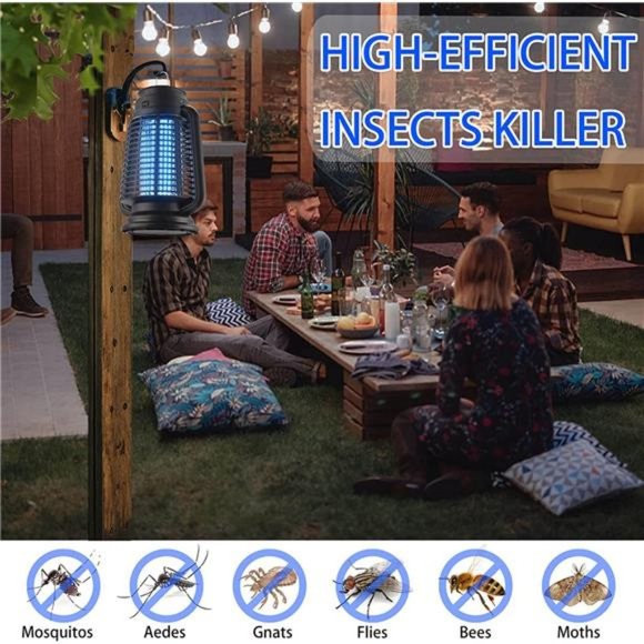 Bug Zapper, 4200V Electric Mosquito Zapper for Outdoor Indoor, 18W Waterproof - Picture 5 of 7